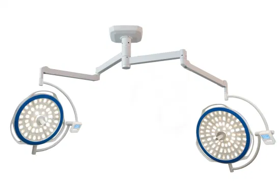 Lumière médicale de type plafond pour hôpital et clinique, lampe chirurgicale à LED avec deux têtes de lampe