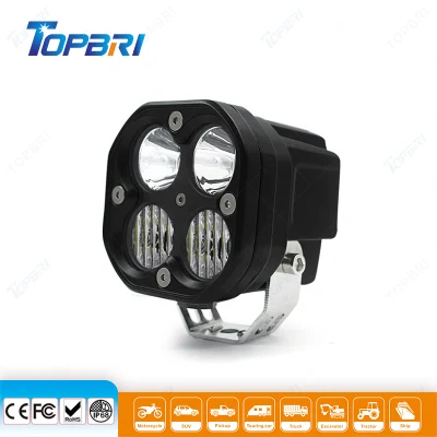Lampes antibrouillard automatiques 10V 30V 40W CREE LED, lampe de travail pour remorque de moto