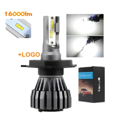 Phare LED automatique super lumineux 12V, ampoule de phare LED de voiture H4 H7 H13 H11 9004 9005 C6 K2 COB Csp