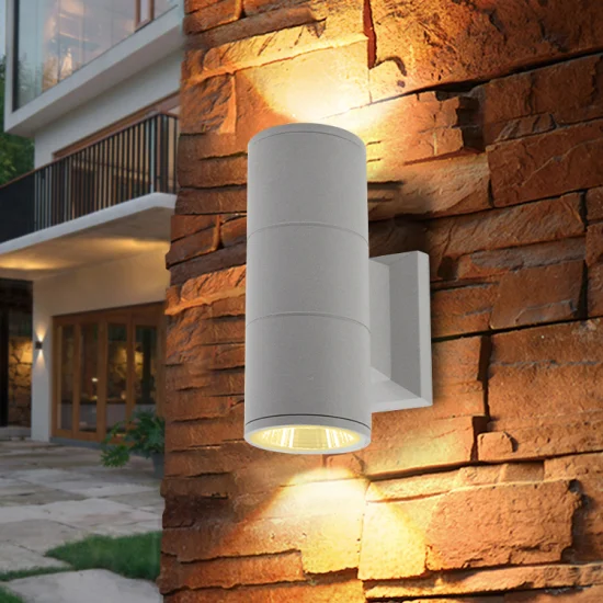 Applique murale moderne en aluminium à Double tête, imperméable, éclairage d'extérieur, idéal pour un balcon, une cour ou une cour, GU10, ampoule LED