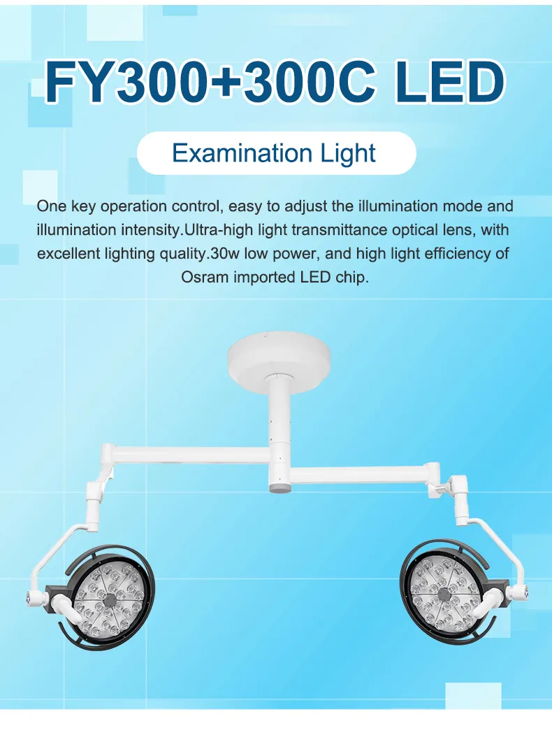 Ampoule LED Osram à double tête, lampe chirurgicale sans ombre, éclairage opératoire pour l'hôpital